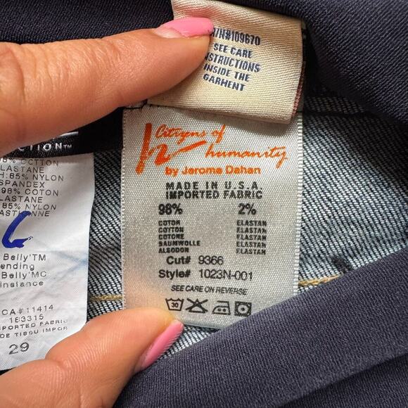 Citizens Of Humanity Dark Blue Straight Leg Jeans - Picture 4 of 14